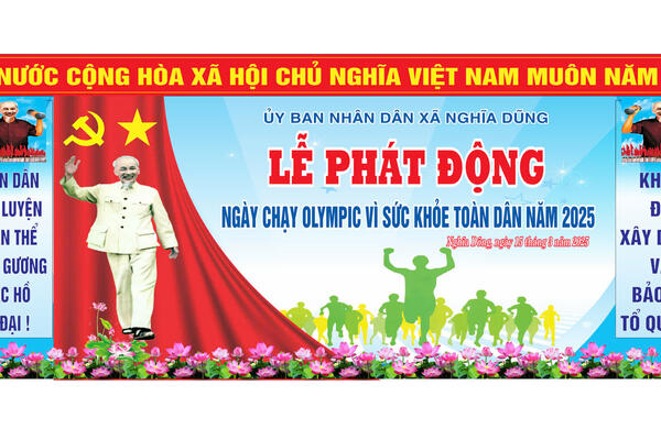 UBND xã Nghĩa Dũng tổ chức phát động Ngày chạy olympic vì sức khỏe toàn dân năm 2025